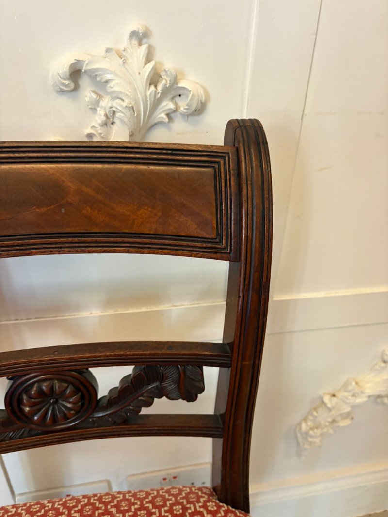 Outstanding Quality Set of 8 Antique Regency Mahogany Dining Chairs - Image 13